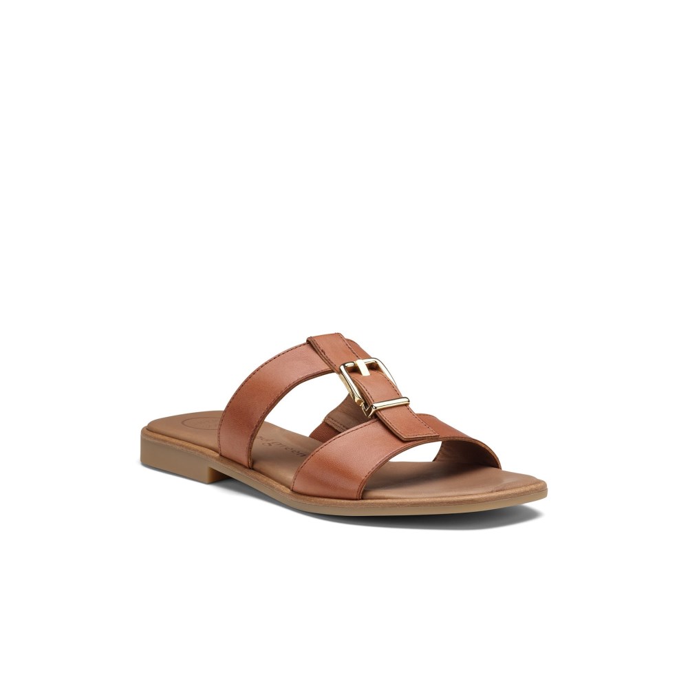 Paul Green Damen-Pantolette Dynamite aus cognacfarbenem Leder