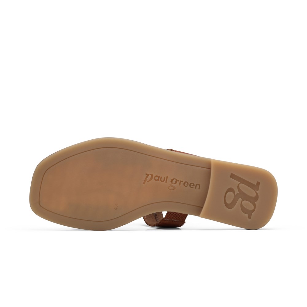 Paul Green Damen-Pantolette Dynamite aus cognacfarbenem Leder