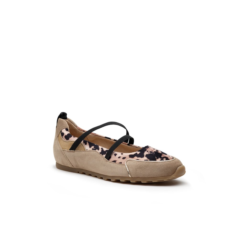 Paul Green Damen-Sandalen Dynamic aus mandelfarbenem Wildleder