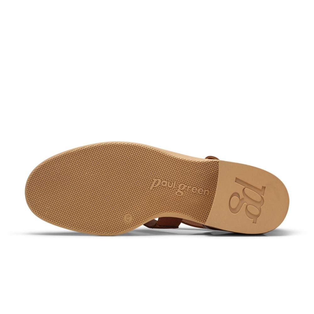 Paul Green Damen-Sandalen Eris Cognac-Leder