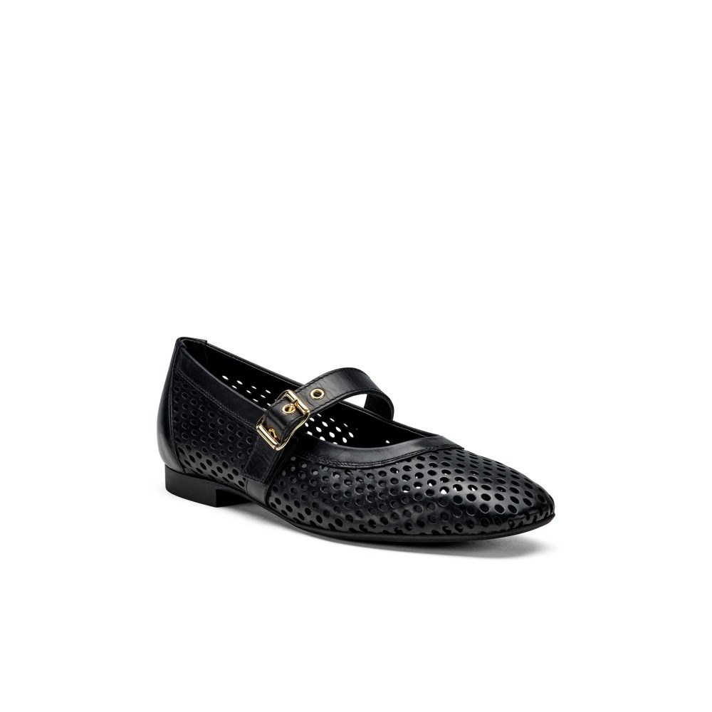 Paul Green Damen-Ballerinas Dana Schwarzes Leder
