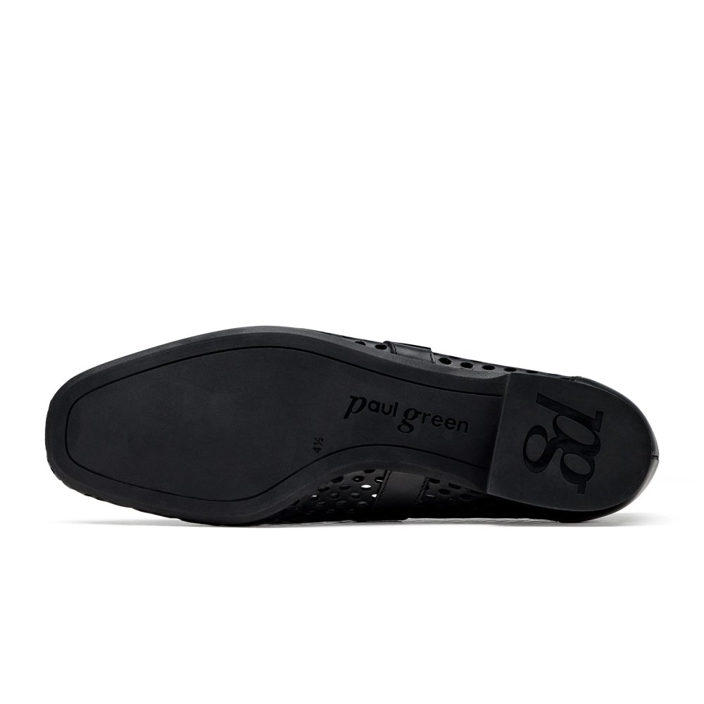 Paul Green Damen-Ballerinas Dana Schwarzes Leder