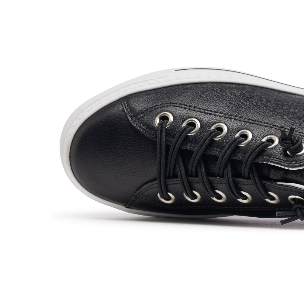 Paul Green Damen-Sneaker Hadley aus schwarzem Leder