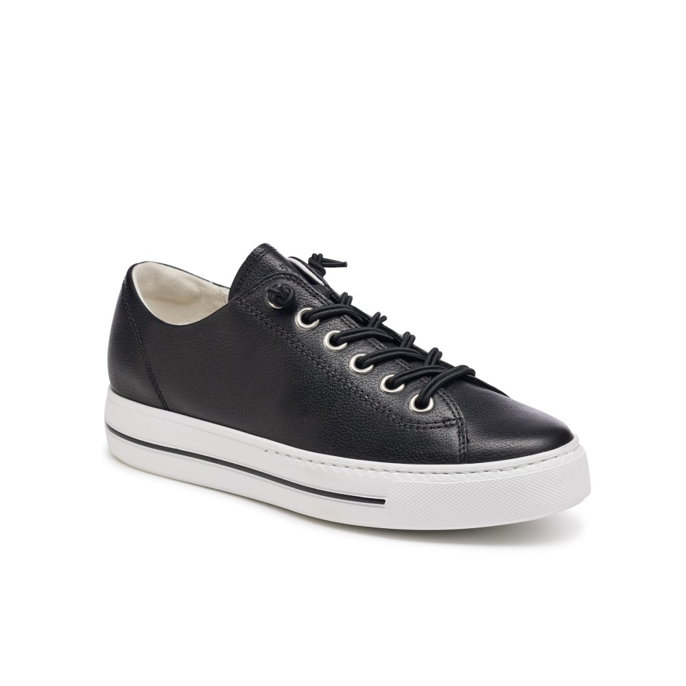 Paul Green Damen-Sneaker Hadley aus schwarzem Leder
