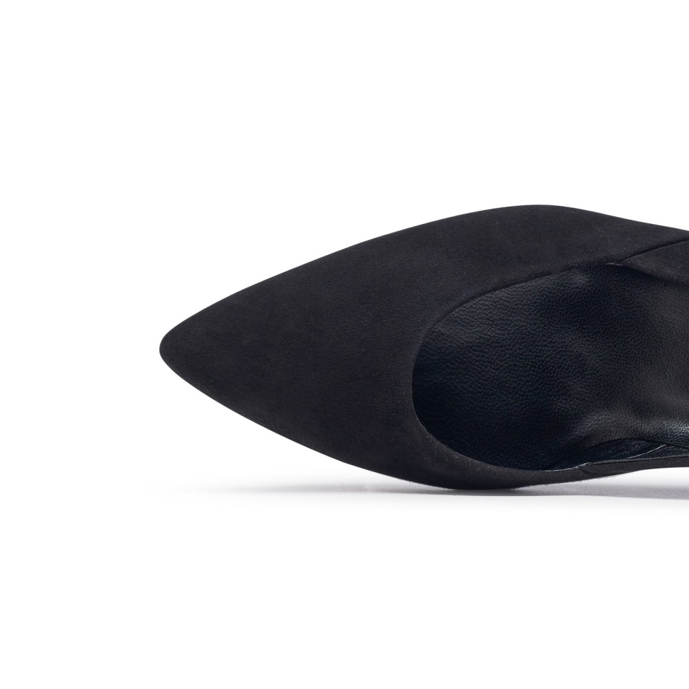 Paul Green Damen-Pumps Witt aus schwarzem Wildleder