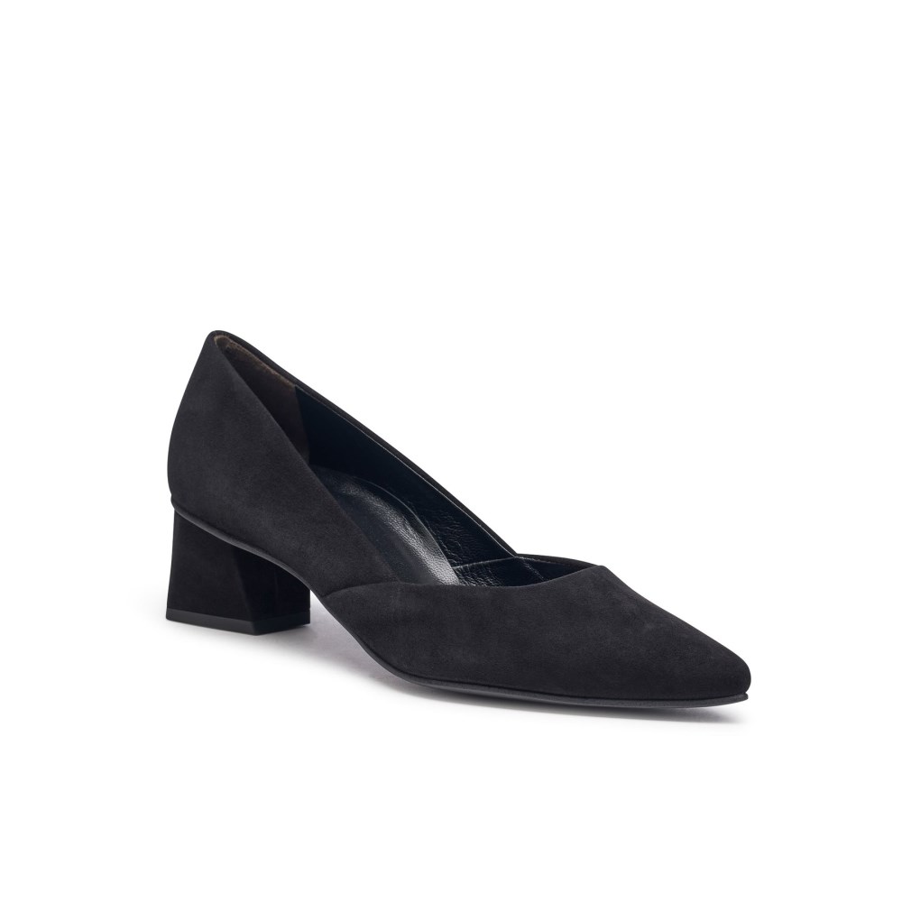 Paul Green Damen-Pumps Witt aus schwarzem Wildleder