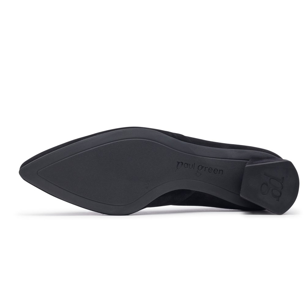 Paul Green Damen-Pumps Witt aus schwarzem Wildleder