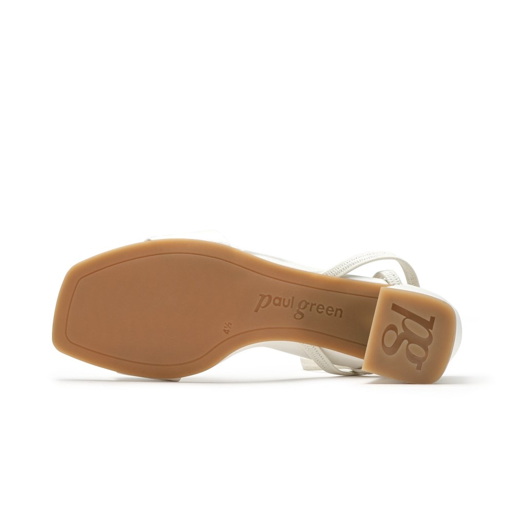 Paul Green Damen-Sandalen Destiny Perlmutt-Elfenbein Softnappa