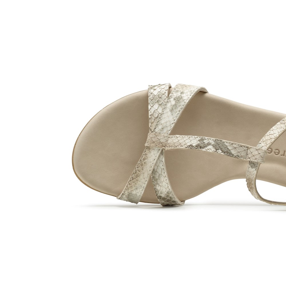 Paul Green Damen-Sandalen Donna mit T-Riemen Biscuit Boa Antic