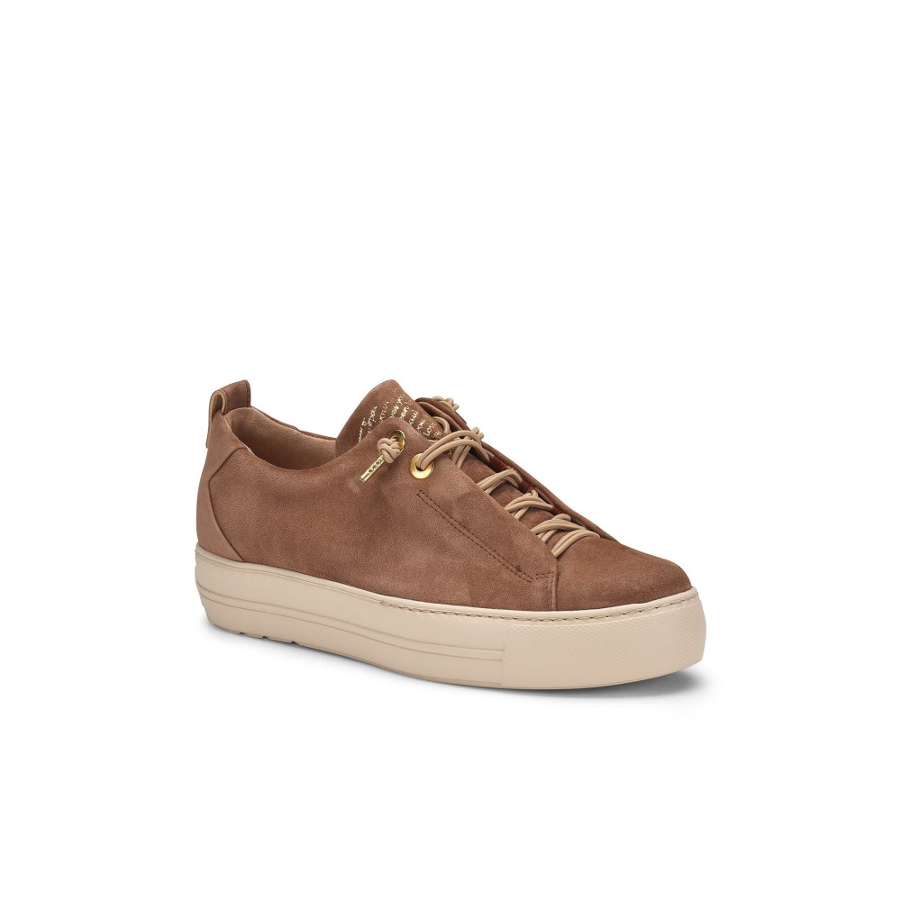 Paul Green Damen-Sneaker Faye aus Wildleder in Nussbraun