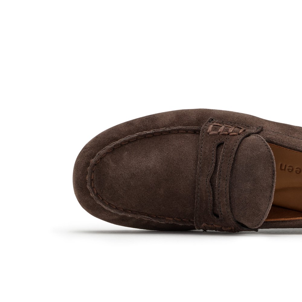 Paul Green Damen-Loafer Emerson aus genarbtem weichem Wildleder