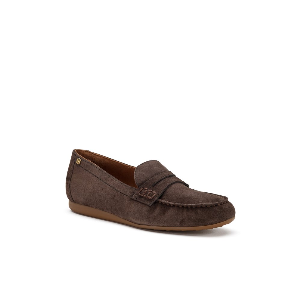 Paul Green Damen-Loafer Emerson aus genarbtem weichem Wildleder